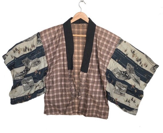 Vintage Japanese Traditional Kimono Patchwork Desi