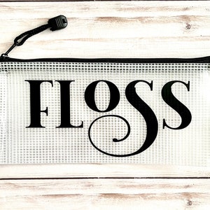 Project Bag Accessory Pouch | Cross Stitch Floss Bag, Floss Keeper, Stitching Project Floss Bag | Floss