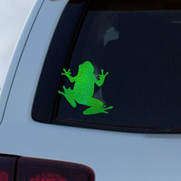 Tree Frog Decal l Holographic Glitter, Opal, Metal, Glossy, Vinyl Tree Frog Decal | Car, Tumbler, Mirror, Journal, Notebook,  Decal