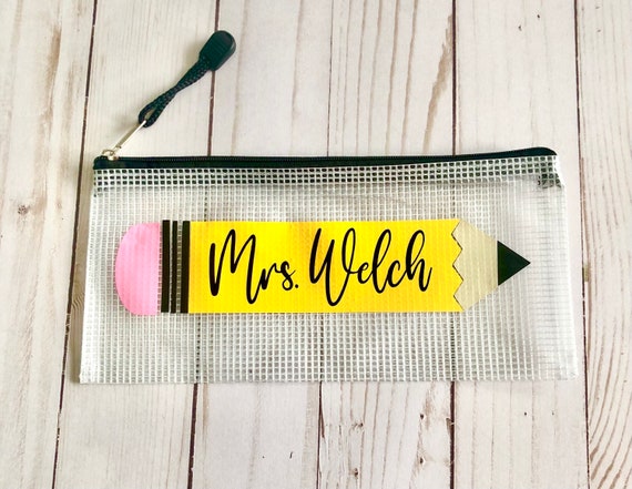 Customized/personalized Pencil Pouch, School Supplies, Student Supplies, Teacher  Supplies, Teacher Gift, Pencil Case 