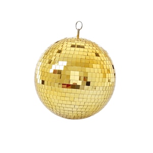 Pink and gold stripe disco mirror ball image 5