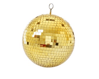 Gold disco mirror ball