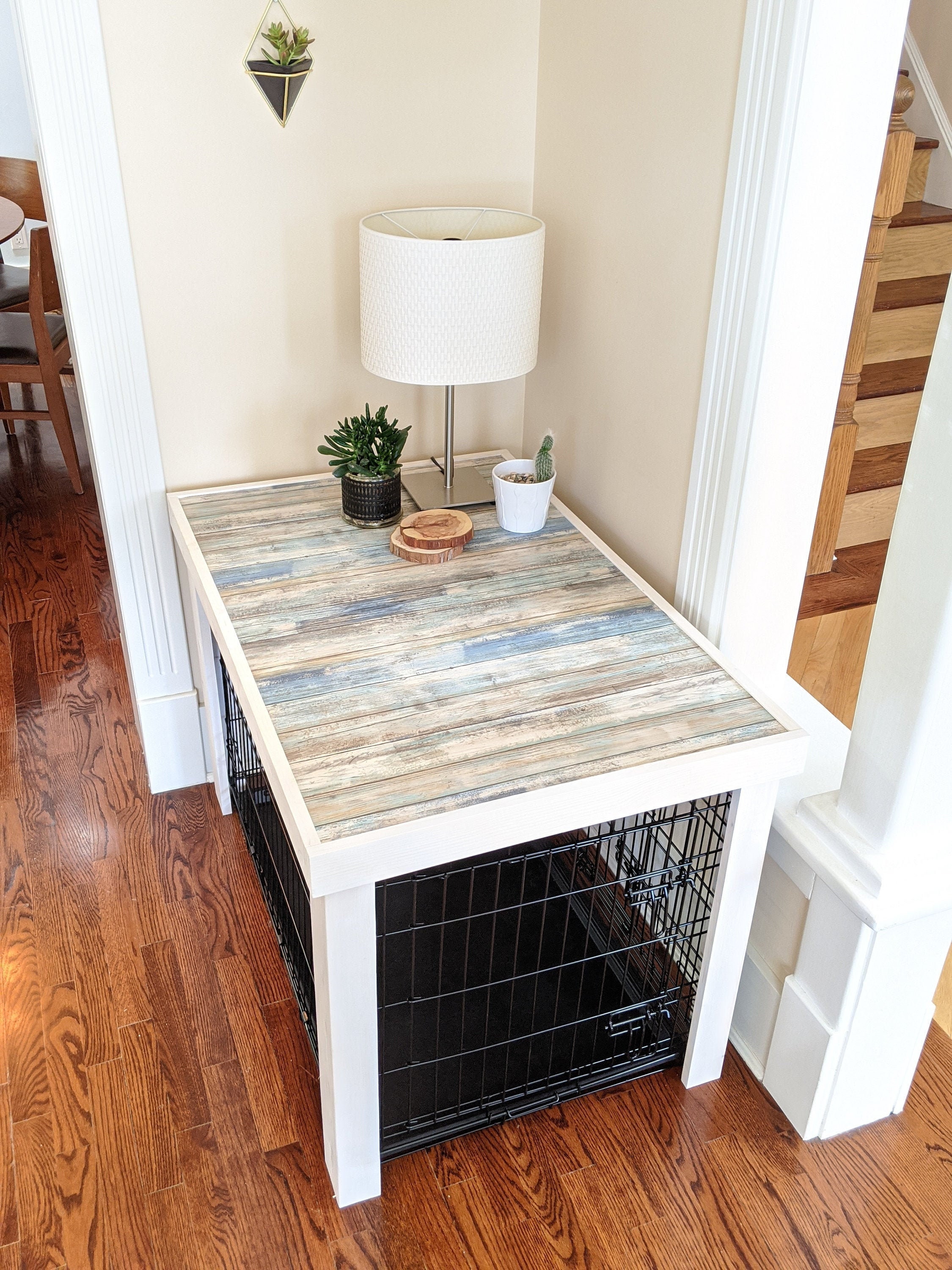 48 Dog Crate Table/Cover Turn Your Wire Dog Crate Into Etsy