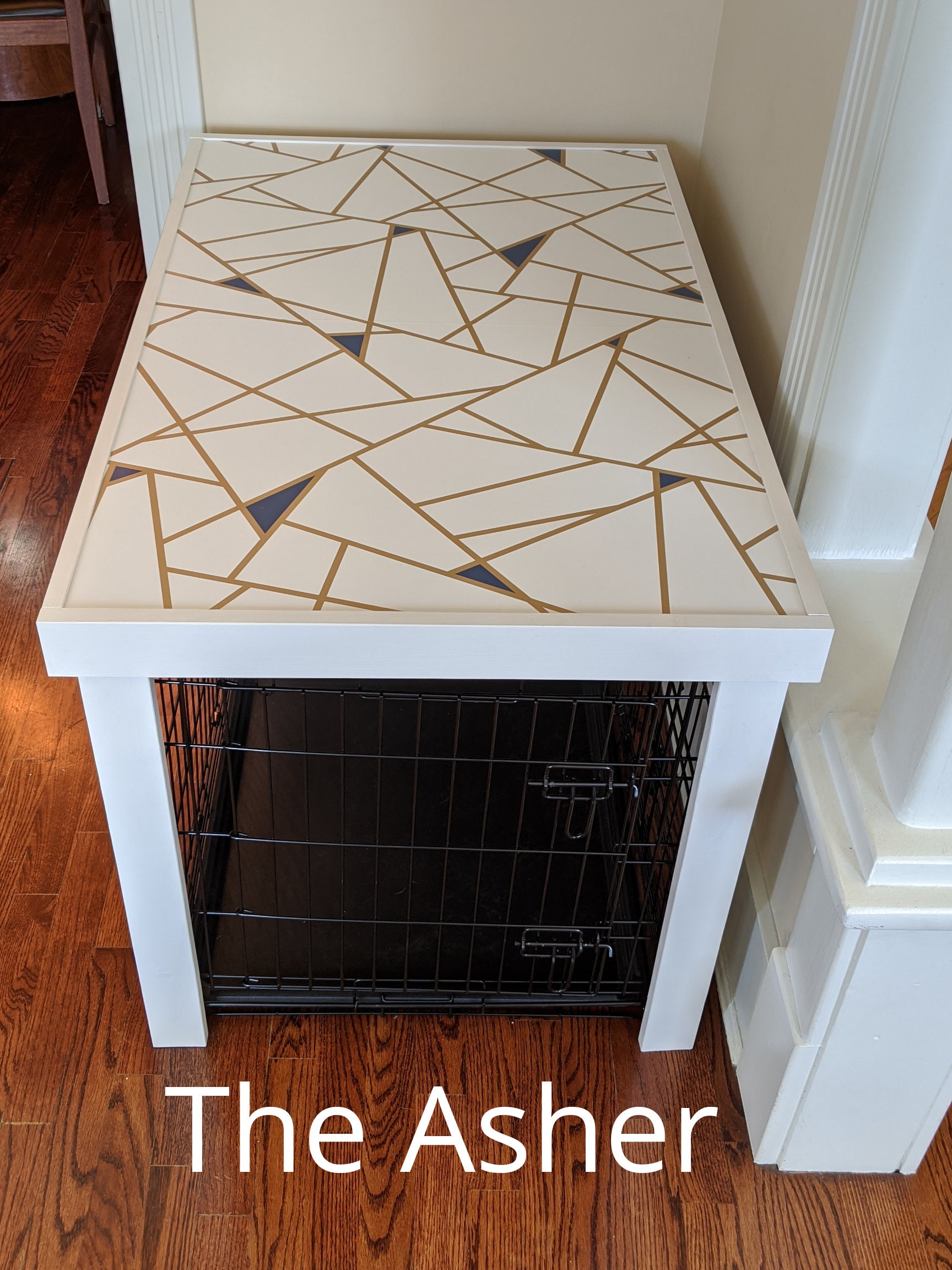48 Dog Crate Table/Cover Turn Your Wire Dog Crate Into Etsy