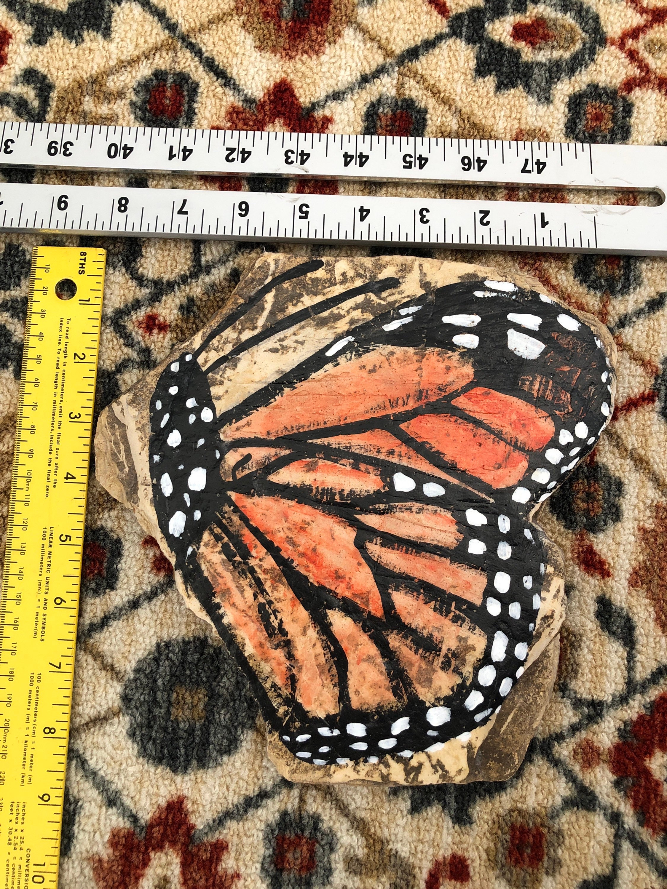 Natural Monarch Butterfly Stone flagstone garden rock Etsy