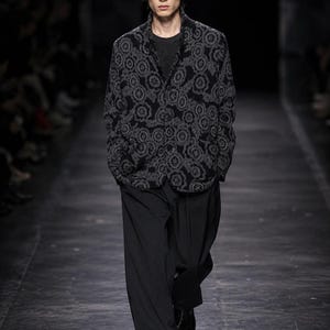 Vintage Plantation Issey Miyake Paisley Jacquardjacka Japansk Designer Blommönster Arkiv Minimalistisk 1990-tals Japan