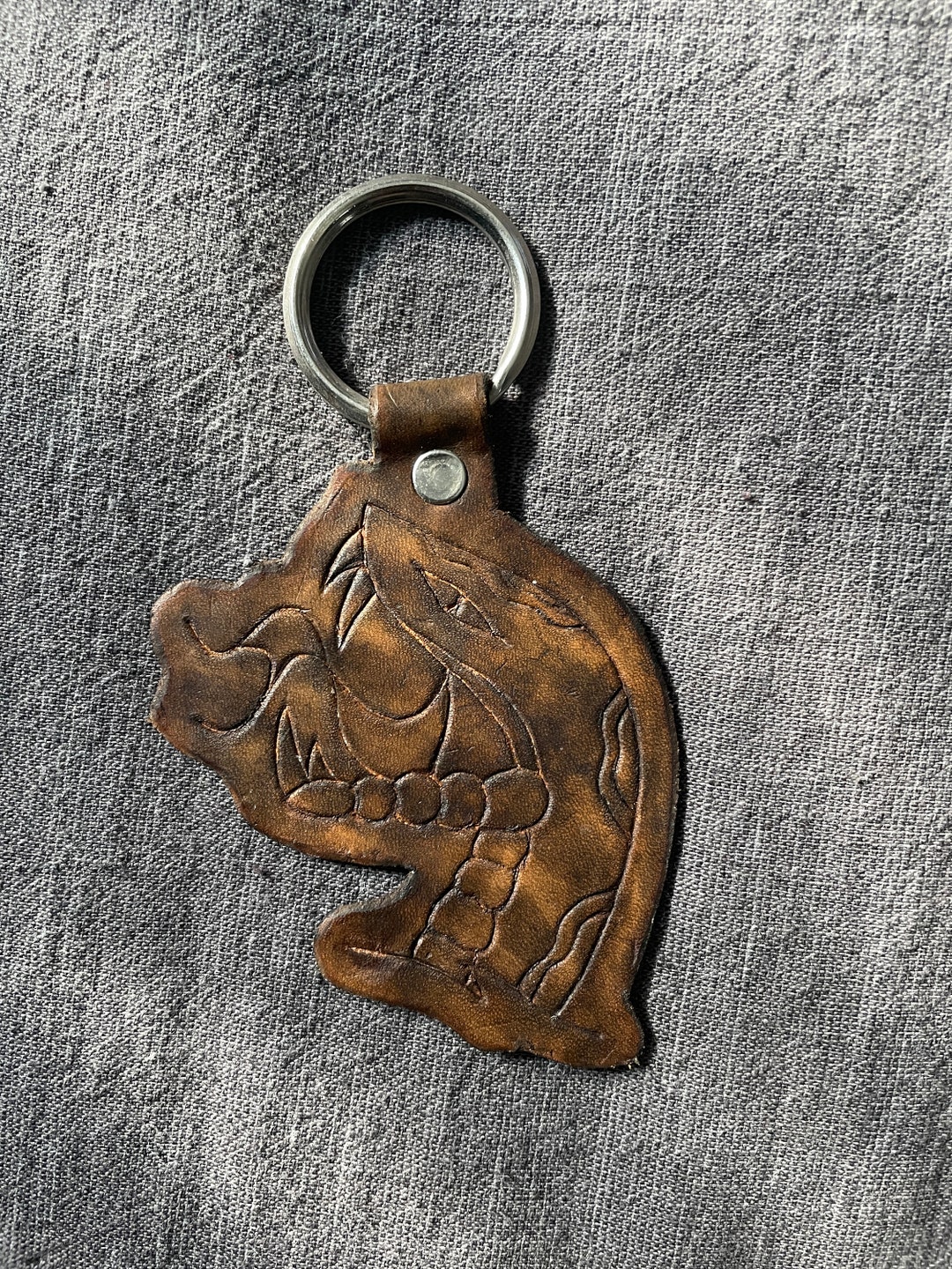 Traditional Snake Head Key Tag - Etsy