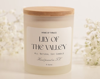 Lily of the Valley Candle: Hand-Poured Soy Wax, Floral Scent