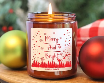 Merry & Bright 9oz Amber Soy Candle main image 0