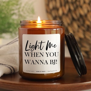 Light Me When you want a BJ Valentines gifts for him, Anniversary Gift, BJ Candle, Valentine Day Gift for him, gift for him valentines day
