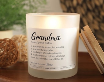 Grandma Personalized Definition Gift Candle, Gift From Granddaughter, Mother's Day Gift From Grandkids, Grandma Birthday Candle Gift