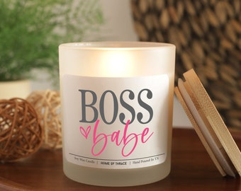 Boss Babe Soy Candle: Funny Gift for Coworker