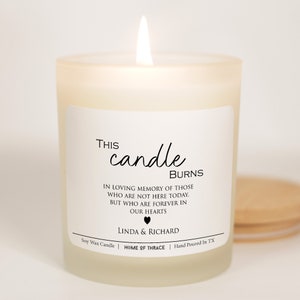 In Loving Memory Wedding Gift Candle, Personalized Wedding Memorial Candle For Loss Of Loved One, Condolence Gift, Mourning Gift