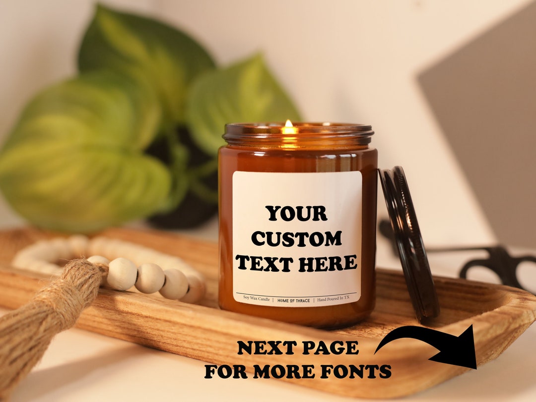 Custom Candles, Blank Label Candle, Create Your Own Candle Label