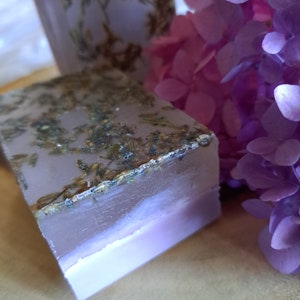 Handmade soaps in unique scents created from a Shea butter base.