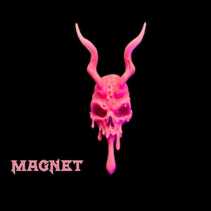 Melting Skull Magnet – Nosferatu- Gothic Home Decor – Unique Resin Magnet – Edgy Refrigerator Accessory – Gift for Horror Fans