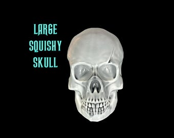 Squishy Silicone Skull – Gothic Halloween Decor, Stress Relief Toy