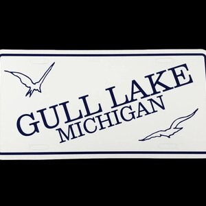 Zeldzame Gull Lake Michigan kentekenplaat kunststof nieuw uniek item