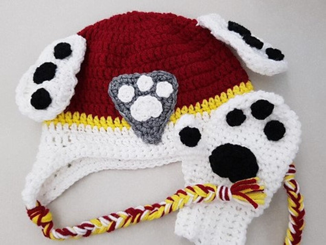 Paw Patrol Hat Child Character Hat Dog Costume Winter Ear Flap - Etsy