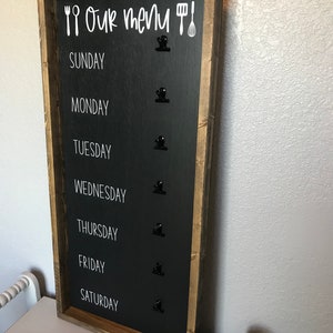 Weekly Menu Sign // Wooden Menu Sign // Meal Planning - Etsy