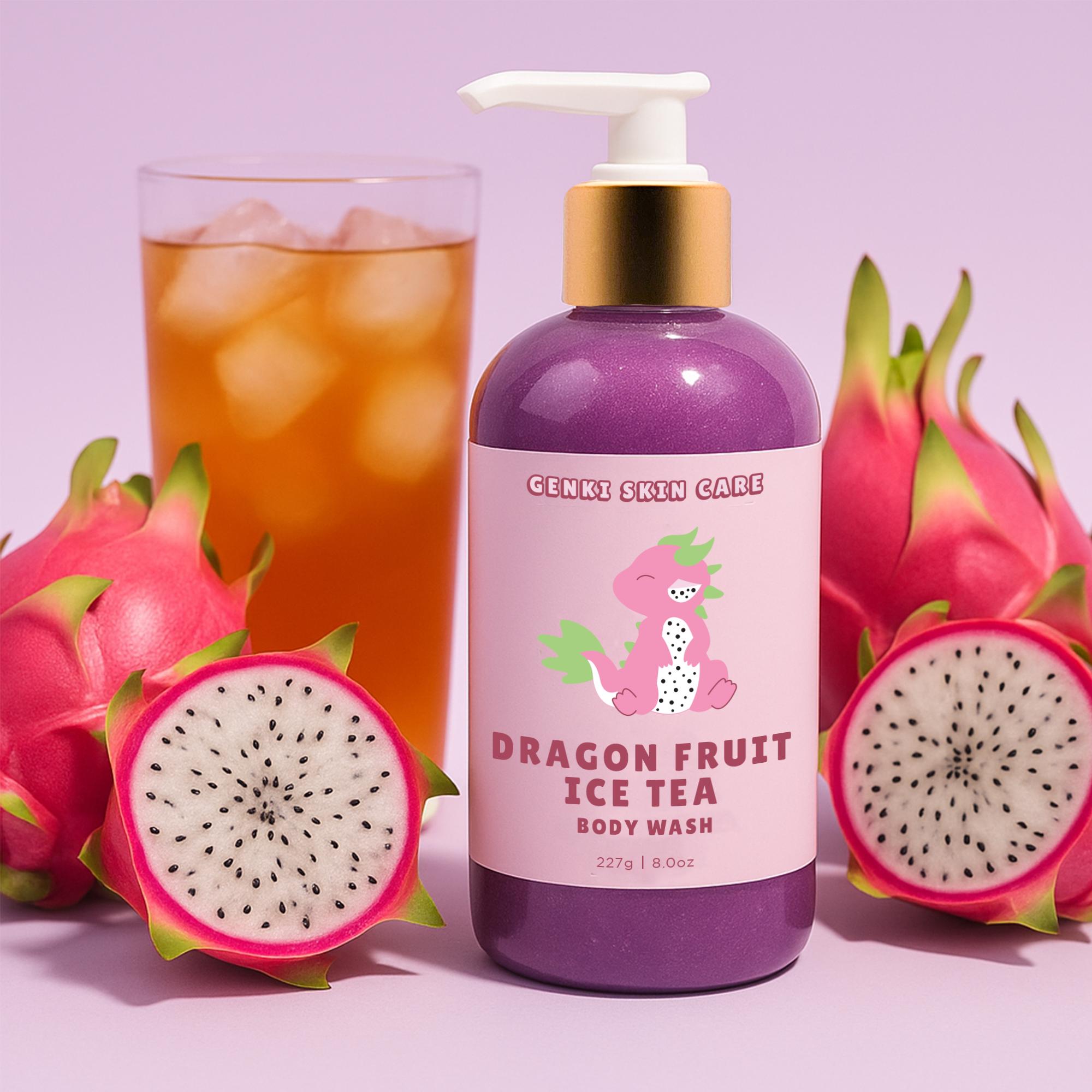 DRAGON FRUIT Iced Tea Moisturizing Body Wash! Made with Eco-Friendly biodegradable bursting beads and Phthalates free Fragrance Oil!