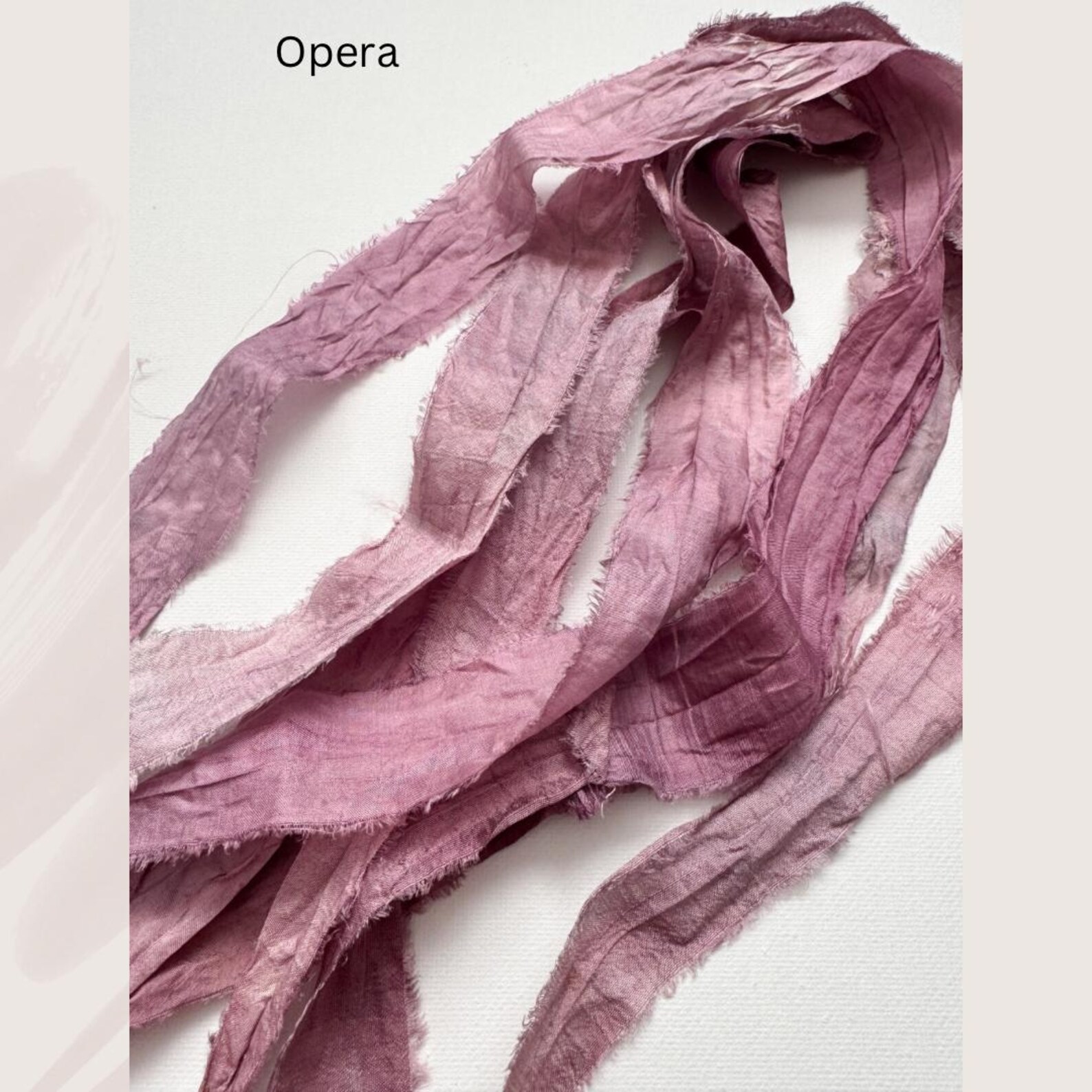 SARI Silk Ribbon | Recycled Hand Painted | 5M Hand Dyed Silk | Craft ...