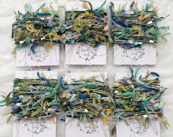 PLUMAS DE PAVO REAL / MEZCLAS DE FIBRAS / Hilos y estambres para adornos / Hilos novedosos / Cintas / Diarios basura / Fibras para tejido / Bordado