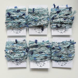 VOYAGER | Fibre BLENDS | Embellishment threads and yarn | novelty yarn | ribbons | junk journals | weaving fibres | embroidery | blue