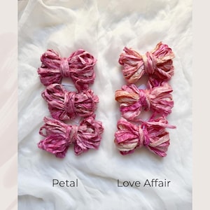 SARI SILK RIBBON | 3 M | rustic charm | recycled | hand dyed | embellishment | weaving fibre | craft gift wrap | junk journal | card making image 4