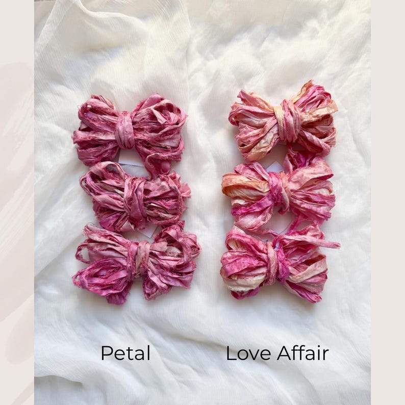 SARI SILK RIBBON | 3 M | rustic charm | recycled | hand dyed | embellishment | weaving fibre | craft gift wrap | junk journal | card making image 4