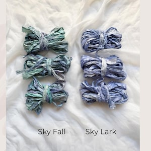 SARI SILK RIBBON | 3 M | rustic charm | recycled | hand dyed | embellishment | weaving fibre | craft gift wrap | junk journal | card making image 7