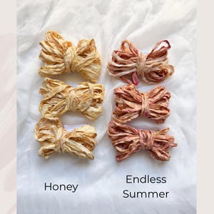 SARI SILK RIBBON | 3 M | rustic charm | recycled | hand dyed | embellishment | weaving fibre | craft gift wrap | junk journal | card making image 2