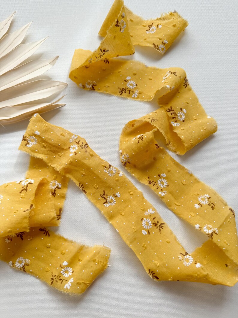 Midsummer Ribbons MIDSUMMER GOLD | Hand Torn Cotton Ribbon | Frayed Edges | Embellishment ...