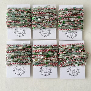 JOLLY | Fibre BLENDS | Embellishment threads and yarn | novelty yarn | ribbons | junk journals | weaving fibres | embroidery | Christmas