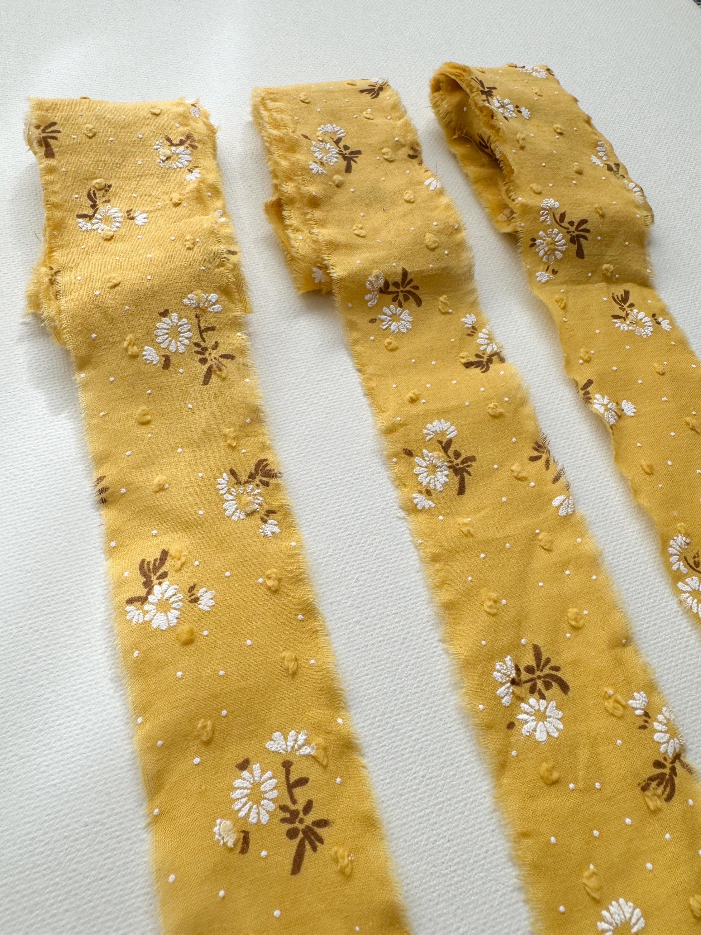 Midsummer Ribbons MIDSUMMER GOLD | Hand Torn Cotton Ribbon | Frayed Edges | Embellishment ...