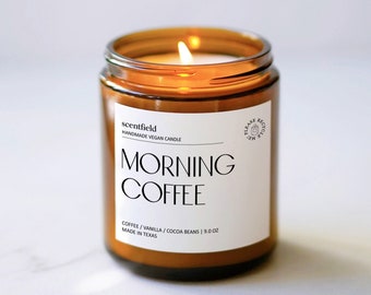 Morning Coffee Soy Candle: Fresh Brewed Espresso Scent
