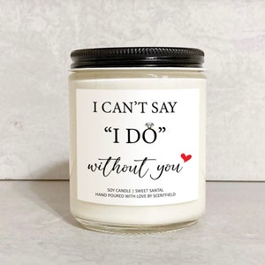 Bridesmaid Proposal Soy Candle: Maid of Honor Gift, Bridal Shower Favors Wedding Party