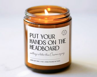 Hands on the Headboard Acotar Book Lover Gift, Cassian Soy Candle, Acomaf SJM Present, Best Friend Birthday Gift