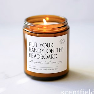 Hands on the Headboard Book Lover Gift Soy Candle, Bookshelf Decor
