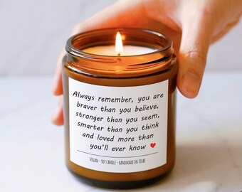 Motivational Soy Candle, Inspirational Gift for Her