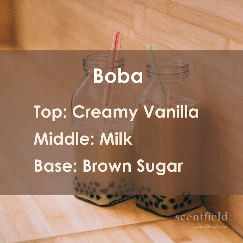 Jasmine Milk Tea Soy Candle: Floral Boba Shop Scent, Bubble Tea Gift Stocking Stuffer image 6