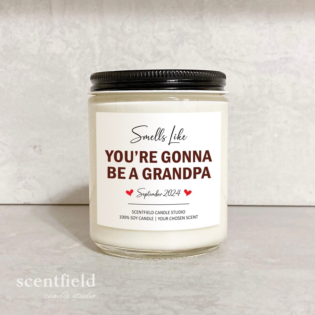 Personalized Pregnancy Announcement Soy Candle, Baby Reveal Gift for