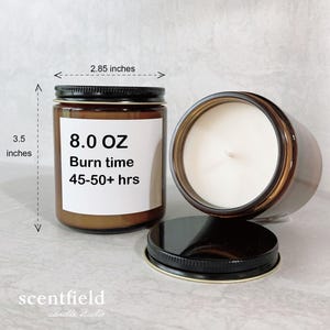 Jasmine Milk Tea Soy Candle: Floral Boba Shop Scent, Bubble Tea Gift Stocking Stuffer image 3