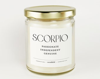 SCORPIO Candle Customized Gift | Zodiac Gift Collection | Vegan Candle 8oz