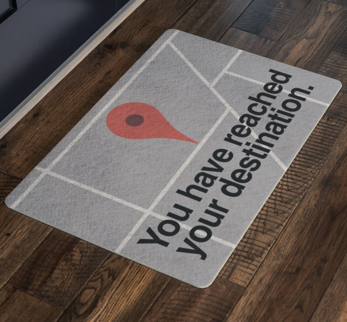 Map Pin Doormat Google Maps Doormat Funny Home Decor Geeky Etsy