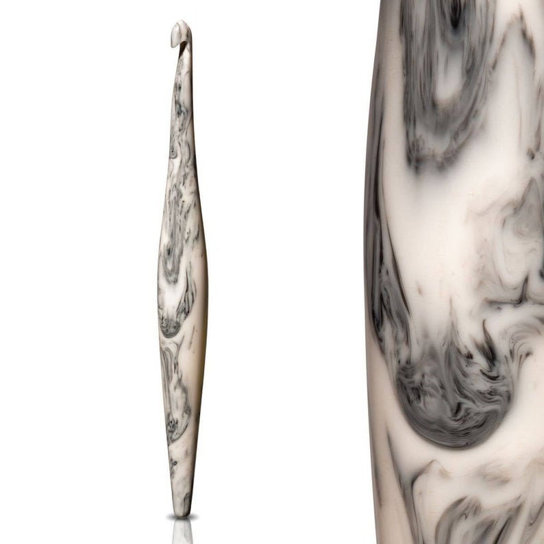 Swirl COOKIE & CREAM Streamline Furls Crochet Hooks , 4.0mm to 10mm , Resin