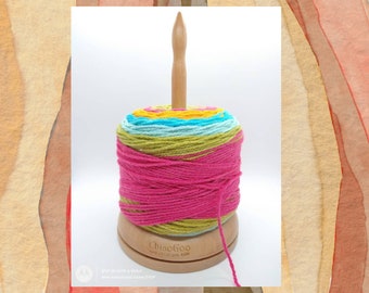 YARN BUTLER by ChiaoGoo ~Wooden Spindle with Smooth Ball Bearings Base Spins Easily While You Knit or Crochet.  ~ Great Gift Idea!