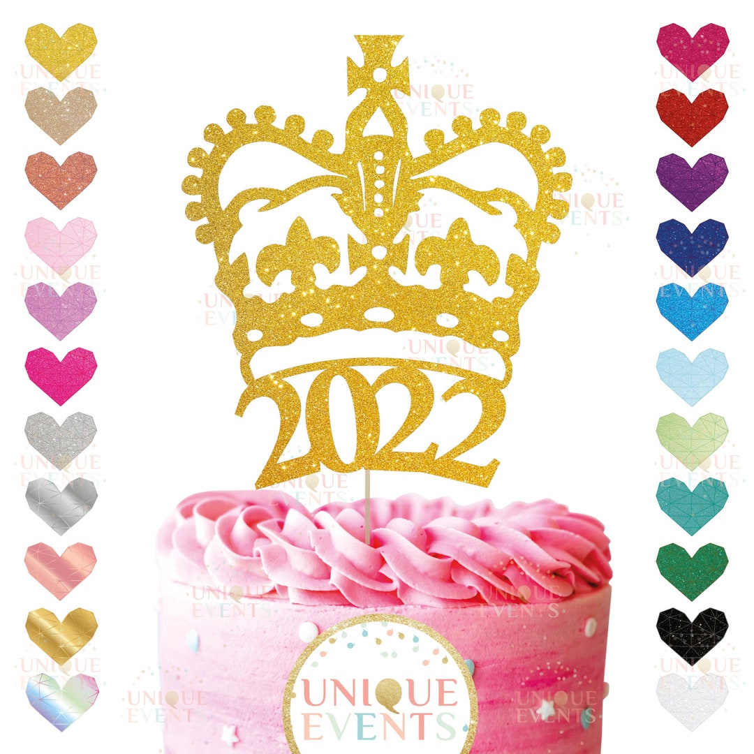 Platinum Jubilee Crown Cake Topper Queens Platinum Jubilee Etsy