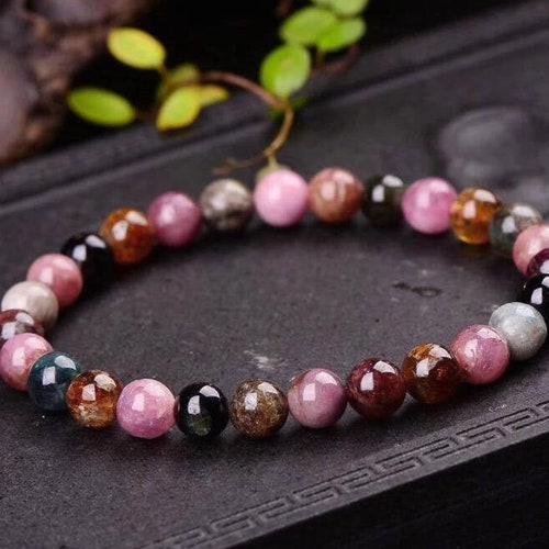 Turmalin Stein Emotionales Heilarmband-Spiritueller Schutz Meditation Ausgeglichenheit StressAbbau Erdung innerer Frieden Armband