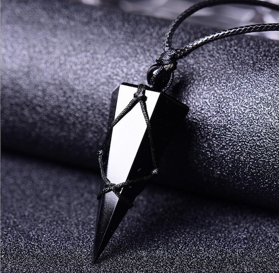 Obsidian Necklace-black Obsidian Stone 